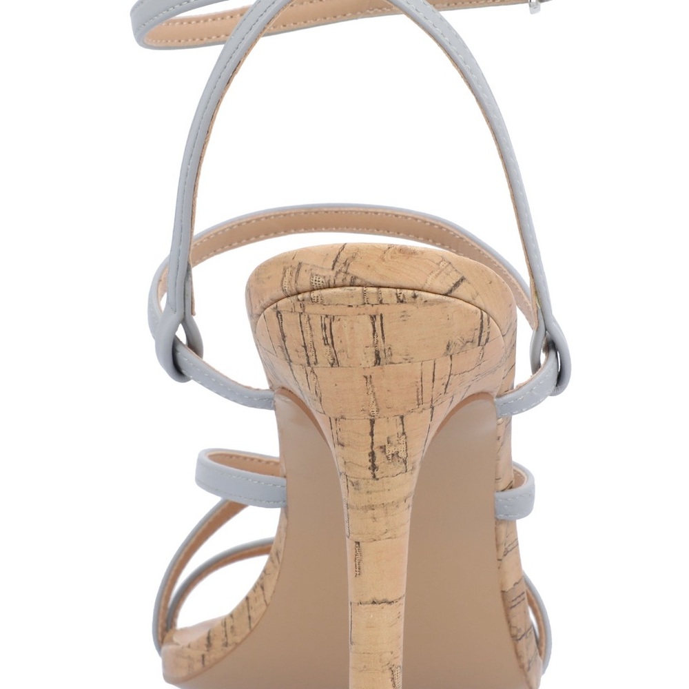 Journee Collection Women's Light Gray Strappy Heels - Picture 5 of 5